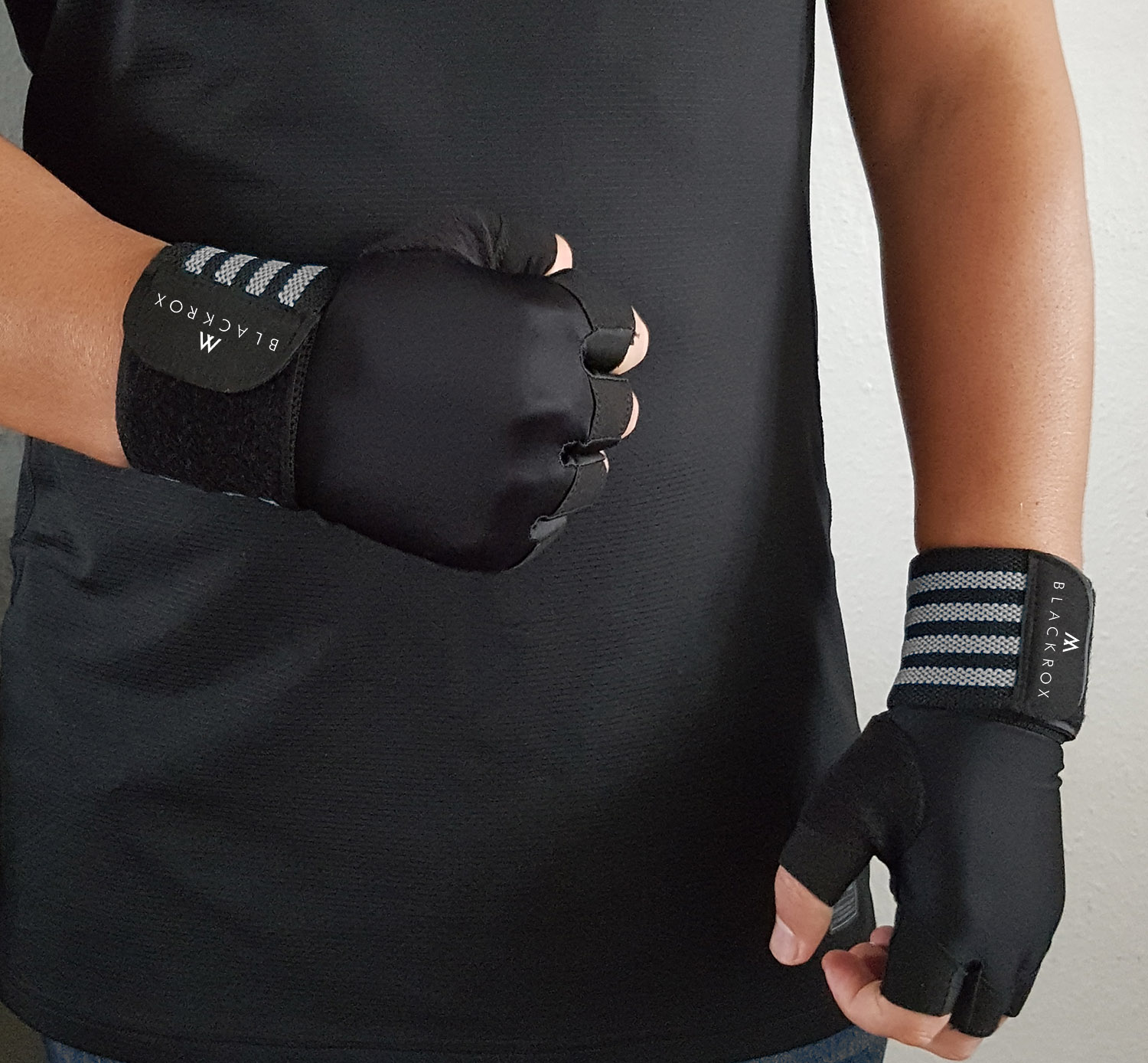 Luwu-Store 1Pair Sport Handschuhe Fitness Trainings Gymnastik Handschuhe Black M 